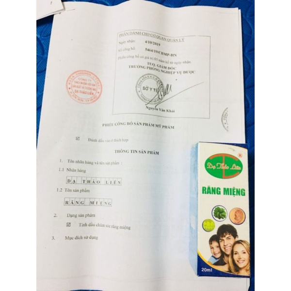 tinh dầu răng miệng