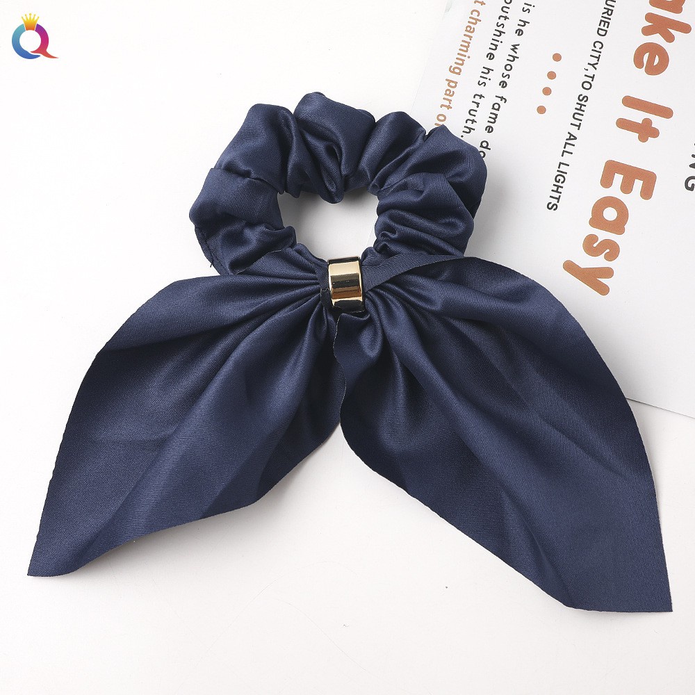 Dây Cột Tóc Vải Ruy Băng Thắt Nút Tai Thỏ Bằng Kim Loại C202-1 Mới