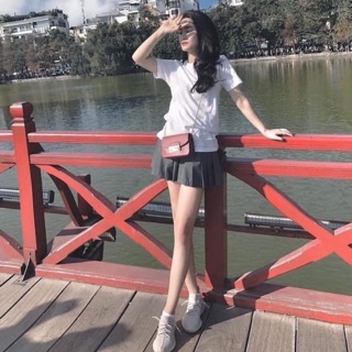 Chân váy xếp li quảng châu -