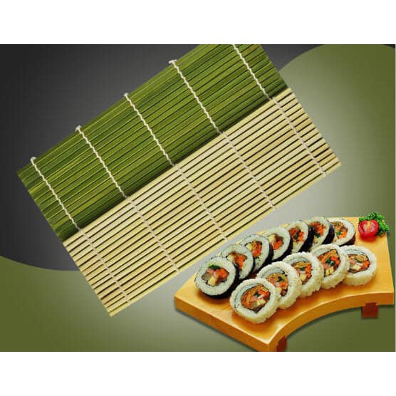 Mành cuộn Sushi bằng tre (2 kích cỡ) - hàng nhập khẩu Nhật