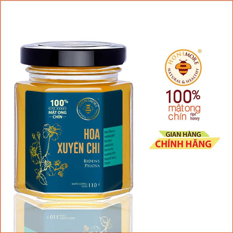 [Mã SKAMLTSM9 giảm 10% đơn 99K] Mật Ong Rừng Nguyên Chất Honimore Hoa Xuyến chi hũ 110g - Mật Ong Đơn Hoa