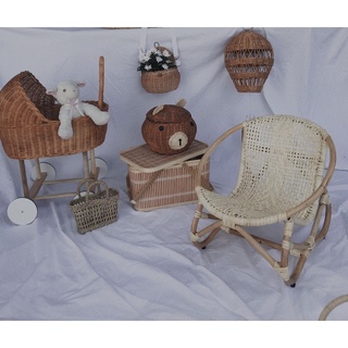 Combo 08 Món Chất Liệu Mây Tre Đan Thủ Công Làm Phụ Kiện Chụp Ảnh Và Trang Trí Phòng Cho Bé Xinh Xắn Và Đáng Yêu
