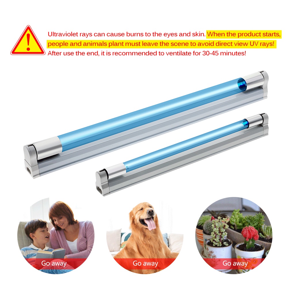 Đèn chiếu tia cực tím T5 / T8 8w 15w Uvc khử trùng phòng