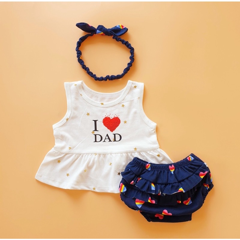 Đồ bộ sơ sinh cho bé 3=>10kg,babydoll kèm nơ xinh bé gái