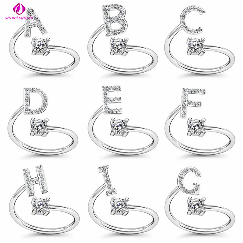 Nhẫn Hợp Kim Hình 26 Chữ Cái Xinh Xắn
