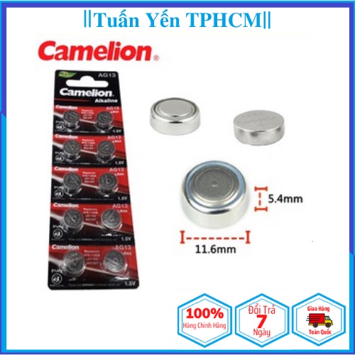 Vỉ 10 viên Pin AG13 LR44 Camelion 1.5V