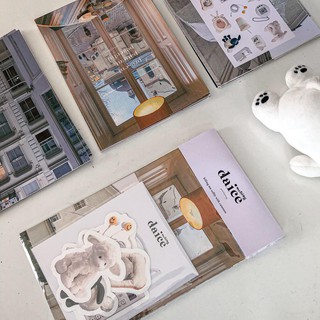 daice || ‘𝗸𝗶𝗹𝗹𝗶𝗻𝗴 𝗺𝗲 𝘀𝗼𝗳𝘁𝗹𝘆 𝘄𝗶𝘁𝗵 𝗰𝘂𝘁𝗲𝗻𝗲𝘀𝘀’ combo set - set postcard và sticker trang trí