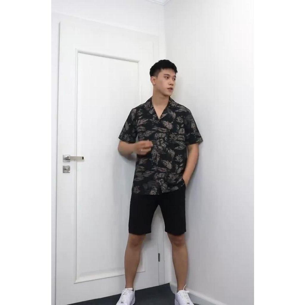 Áo sơ mi nam ROWAY Fullbox, vải lụa thoáng mát, không nhăn, form regular | Sơ mi họa tiết cọ | BigBuy360 - bigbuy360.vn