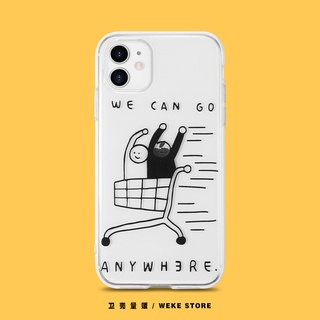 Ốp điện thoại trong suốt chống cháy nổ thích hợp cho Iphone 11 Pro Max / 12 Pro Maxshelli6 7 8 Plus