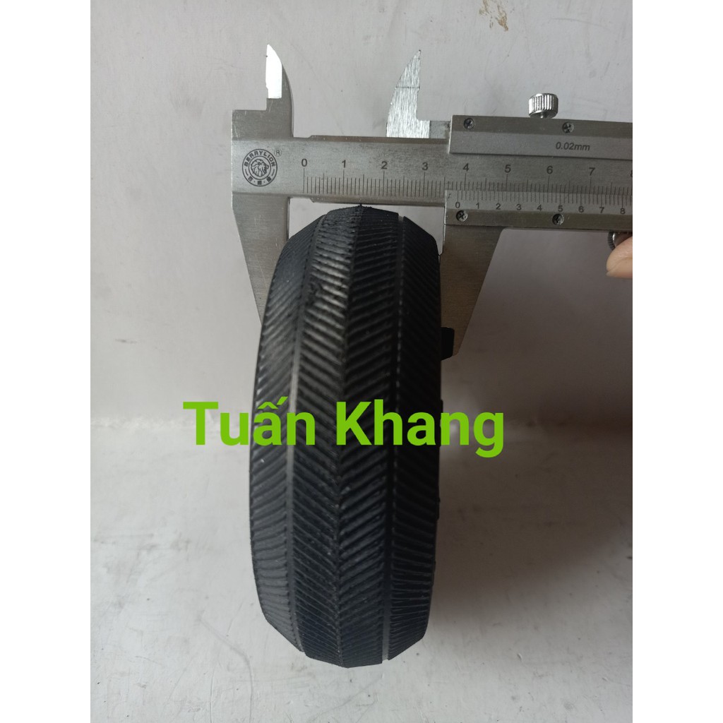 Bánh xe , Bánh xe đẩy 125mm cao su đẩy êm có vòng bi