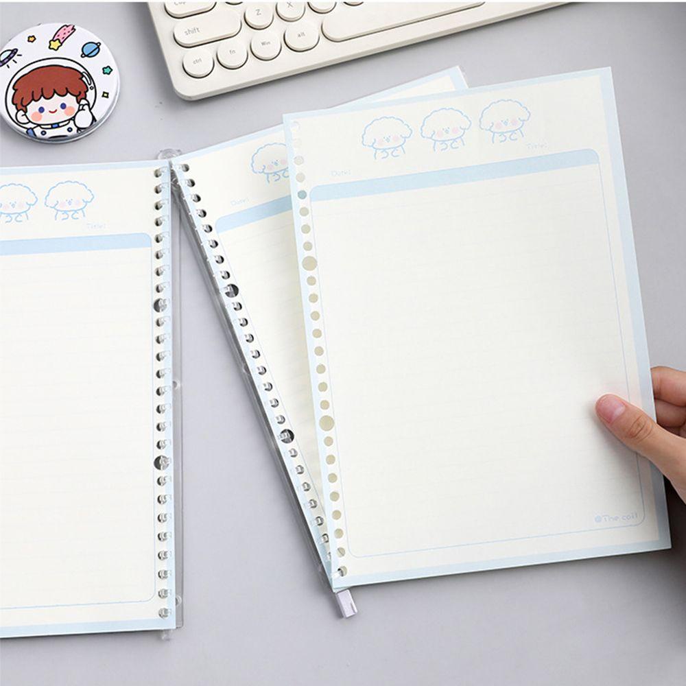 ELEGANT Sổ Tay B5 Bìa PVC Dày Họa Tiết Hoạt Hình Dễ Thương Có Thể Nạp Lại