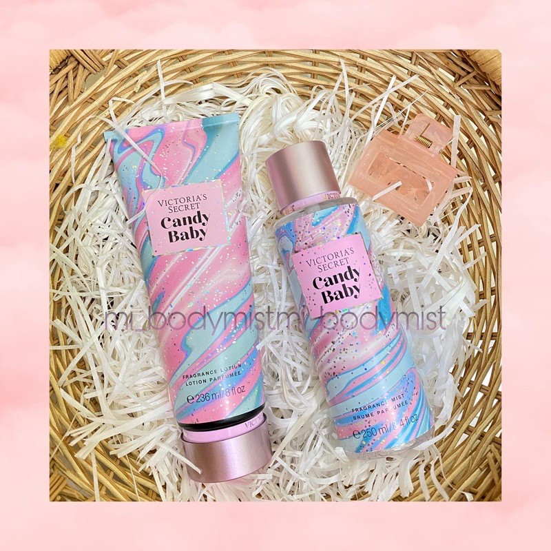 Cặp xịt thơm + dưỡng Candy Baby