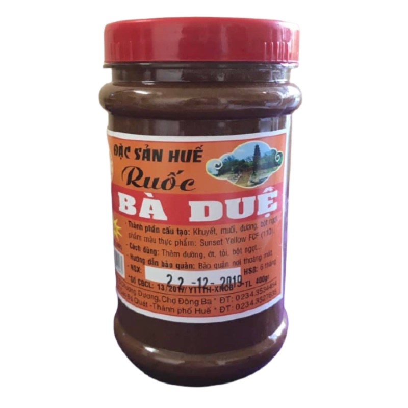 Mắm ruốc Bà Duệ hũ lớn 400g Siêu ngon - Đặc sản Huế