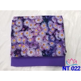 Vải áo dài in hoa cúc nhí
