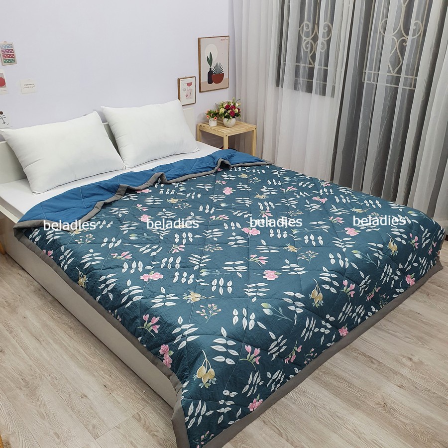 Chăn hè thu trần bông cotton, mền đũi mềm mát an toàn cho sức khỏe cỡ lớn 2mx2m3