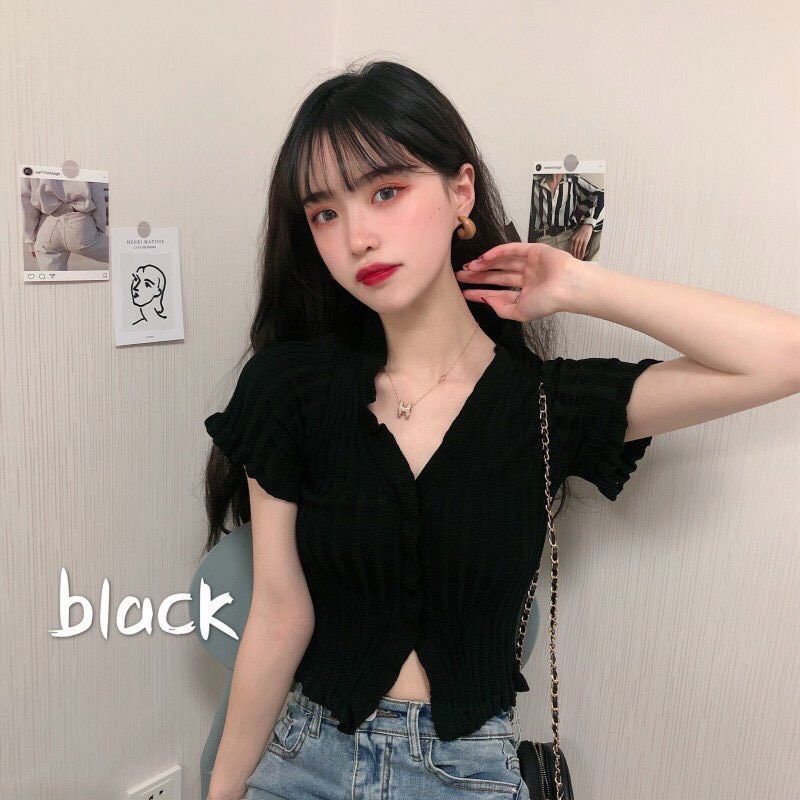 áo len dệt kim hot girl ngắn tay