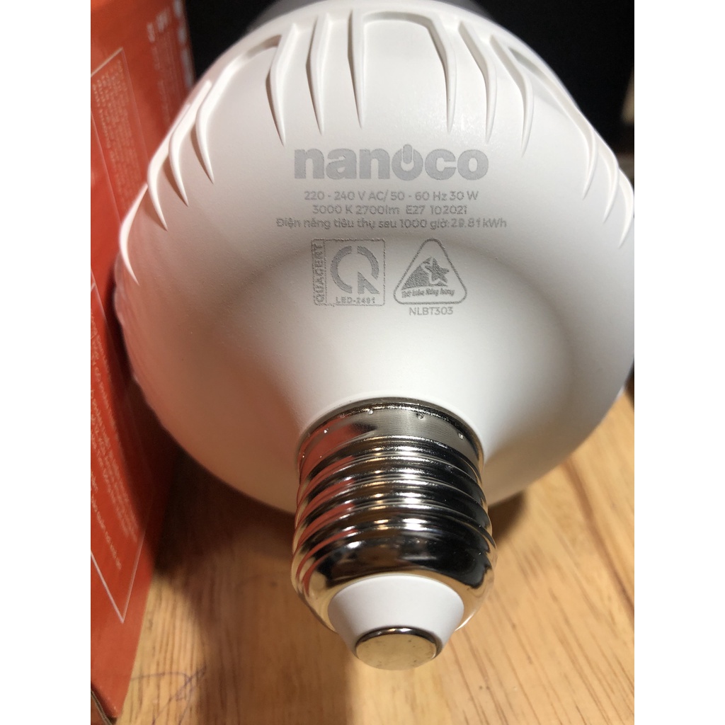 Đèn LED Bulb Trụ NLBT303 NANOCO Ánh Sáng Vàng