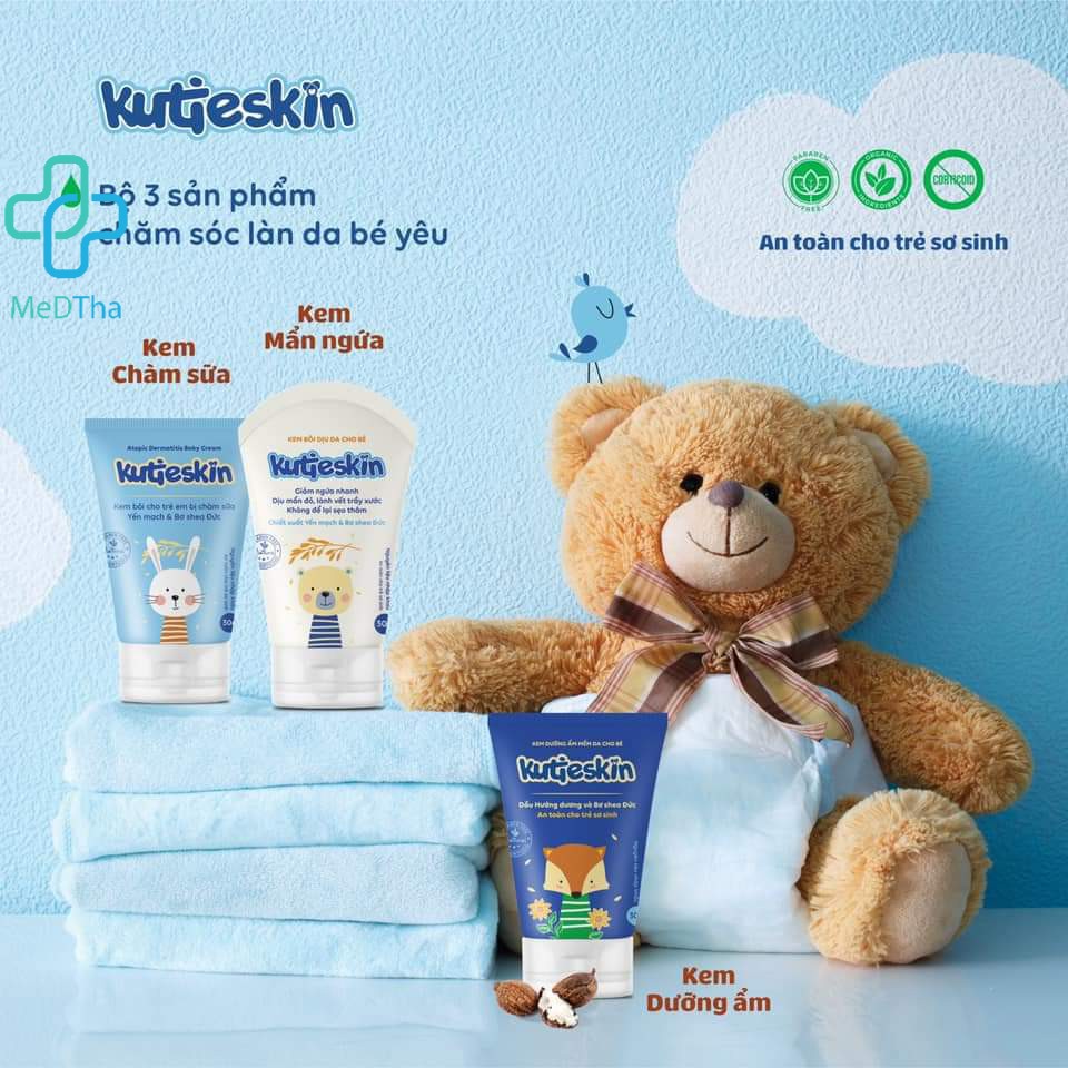 Kem bôi cho trẻ em bị chàm sữa Kutieskin 30g - Dưỡng ẩm, giảm khô ngứa, tái tạo tế bào da [Chính hãng]