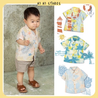 Chaang áo sơ mi lanh cúc giữa sea ss2022d01