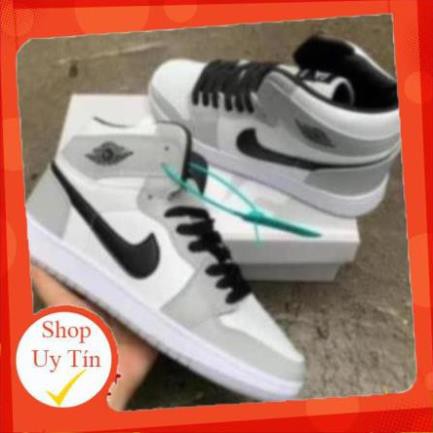 Giầy Jordan 1 xám trắng cao cổ hàng đẹp gía rẻ fullbox | BigBuy360 - bigbuy360.vn