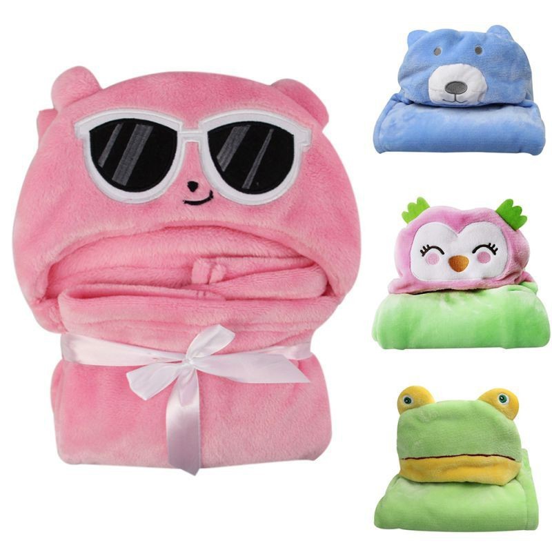 Mền ngủ nhung mềm hình động vật đáng yêu cho bé