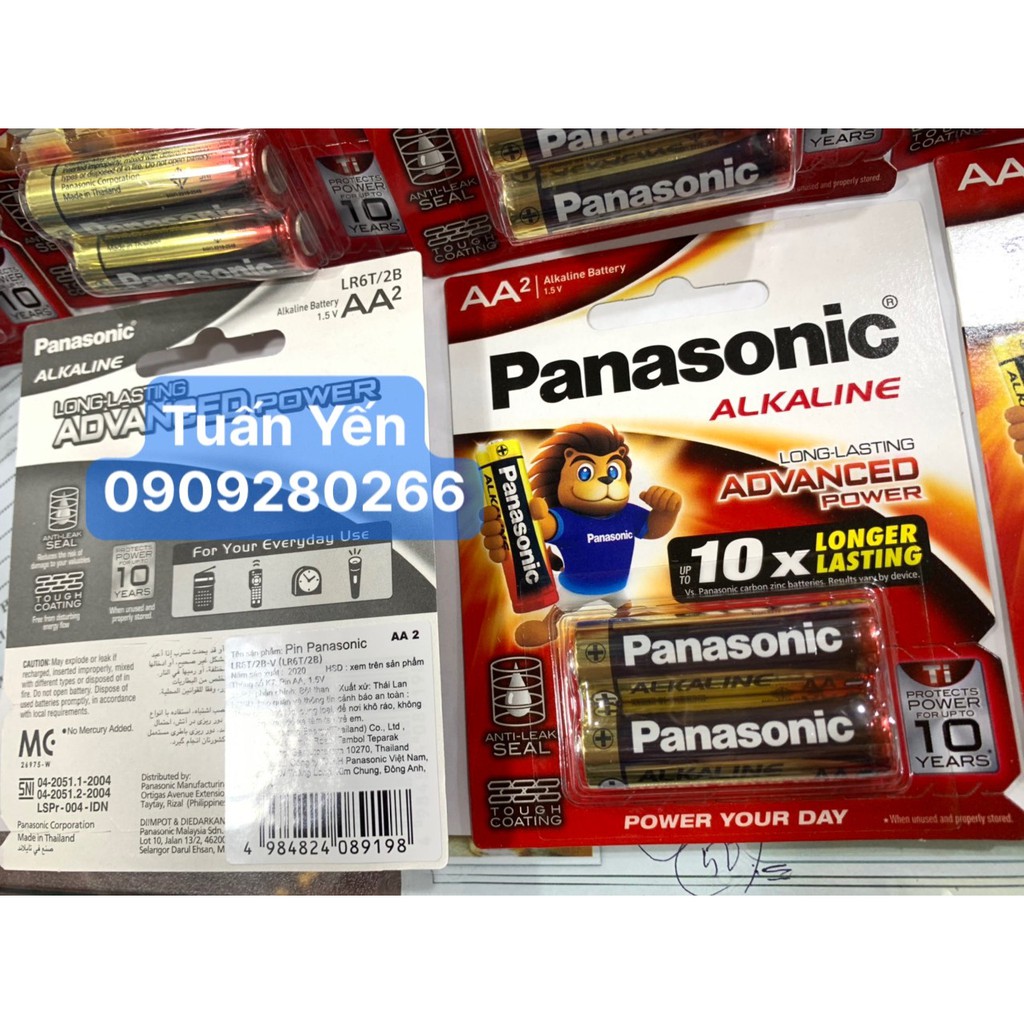 [GIÁ SĨ CHÍNH HÃNG ] 3 vĩ Pin AA Panasonic Alkaline ( vỉ 2 viên )