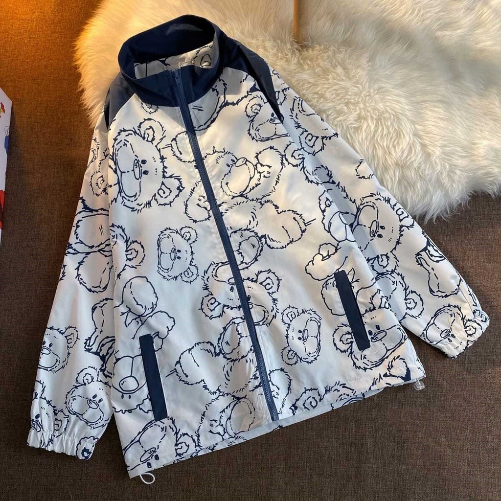 Áo khoác dù thời trang họa tiết gấu dễ thương H045 ERIK