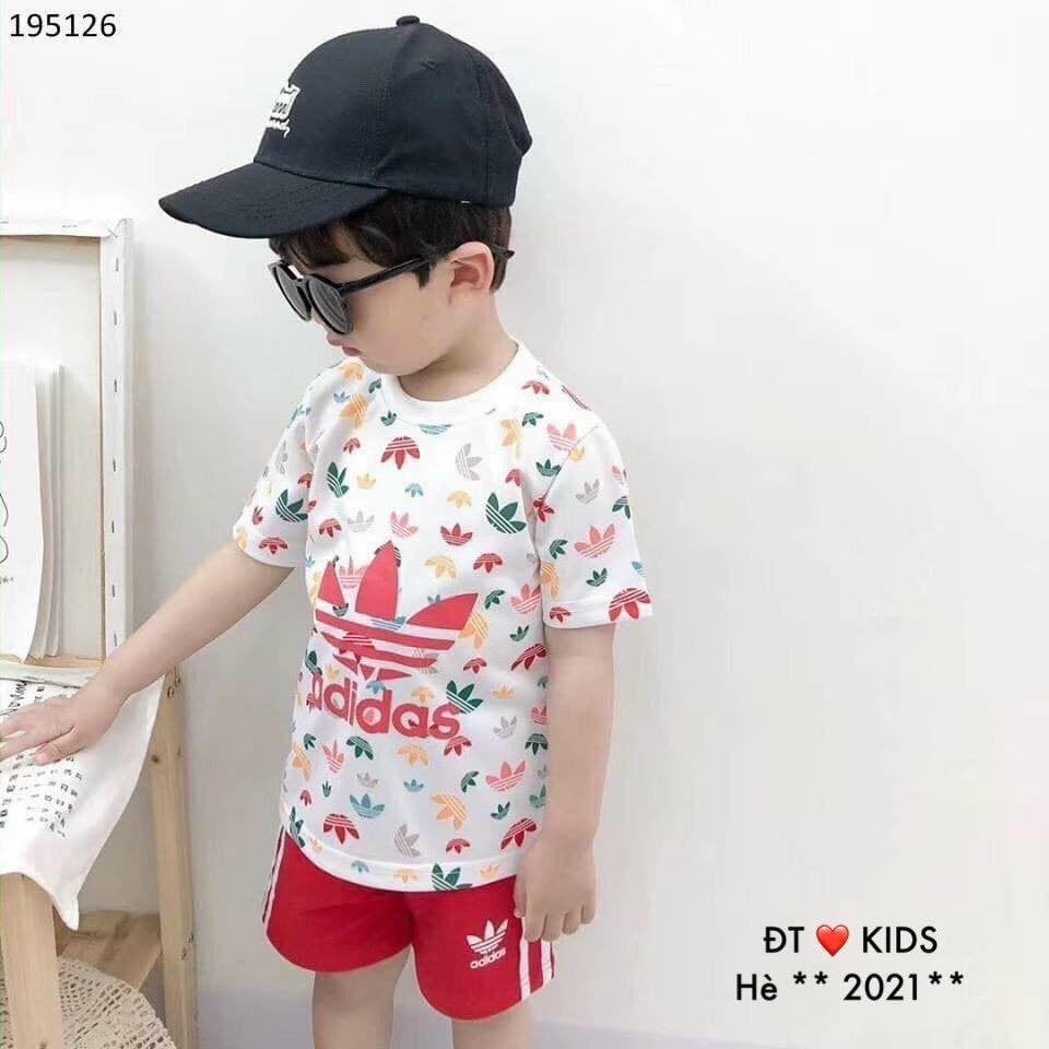 Bộ cộc tay Thun Lạnh Minky Mom bé trai bé gái size 6-18kg💖 Bộ ngắn tay Adidas cho bé trai bé gái thun lạnh cao cấp