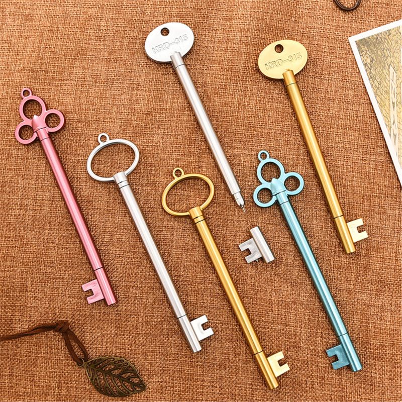 Bộ 6 Bút Máy Bằng Nhựa Phong Cách Retro Hình Hoạt Hình Đáng Yêu