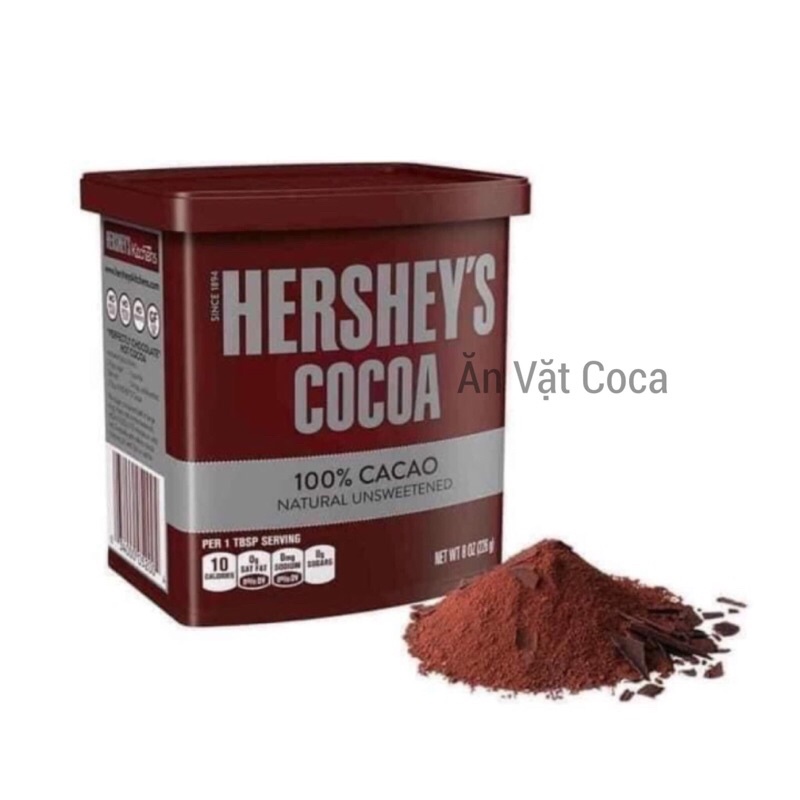 Bột cacao nguyên chất Hershey’s 226g Mỹ