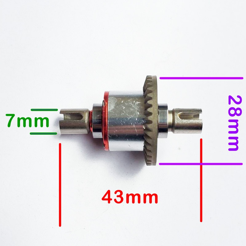 Bộ phận nâng cấp bánh răng vi sai trục chính bằng kim loại cho Wltoys 124019 124018 1/12 Phụ kiện ô tô RC