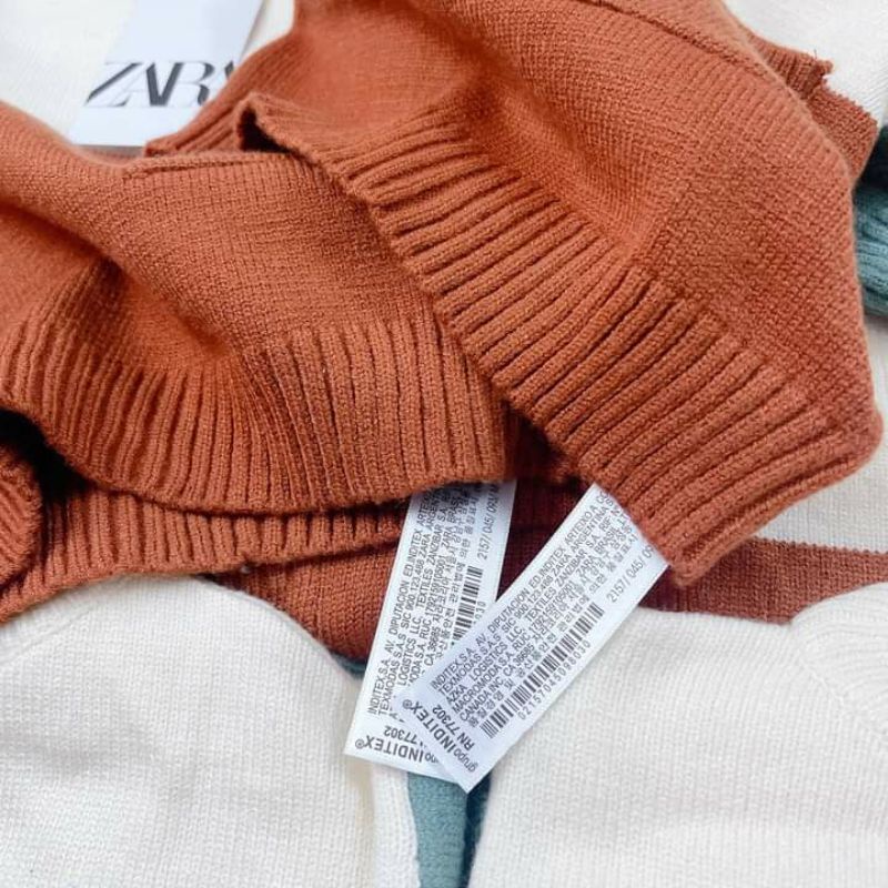 Áo len Zara tay phối ragla colour cho bé 1-5y