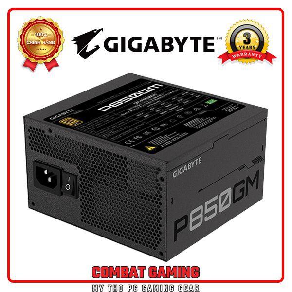 [Mã 155ELSALE giảm 7% đơn 300K] Nguồn GIGABYTE GP P850GM 850W (80 PLus Gold/FULL MODULAR/Màu Đen)