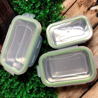 Khay inox topping nắp nhựa đựng thạch topping thực phẩm trà sữa