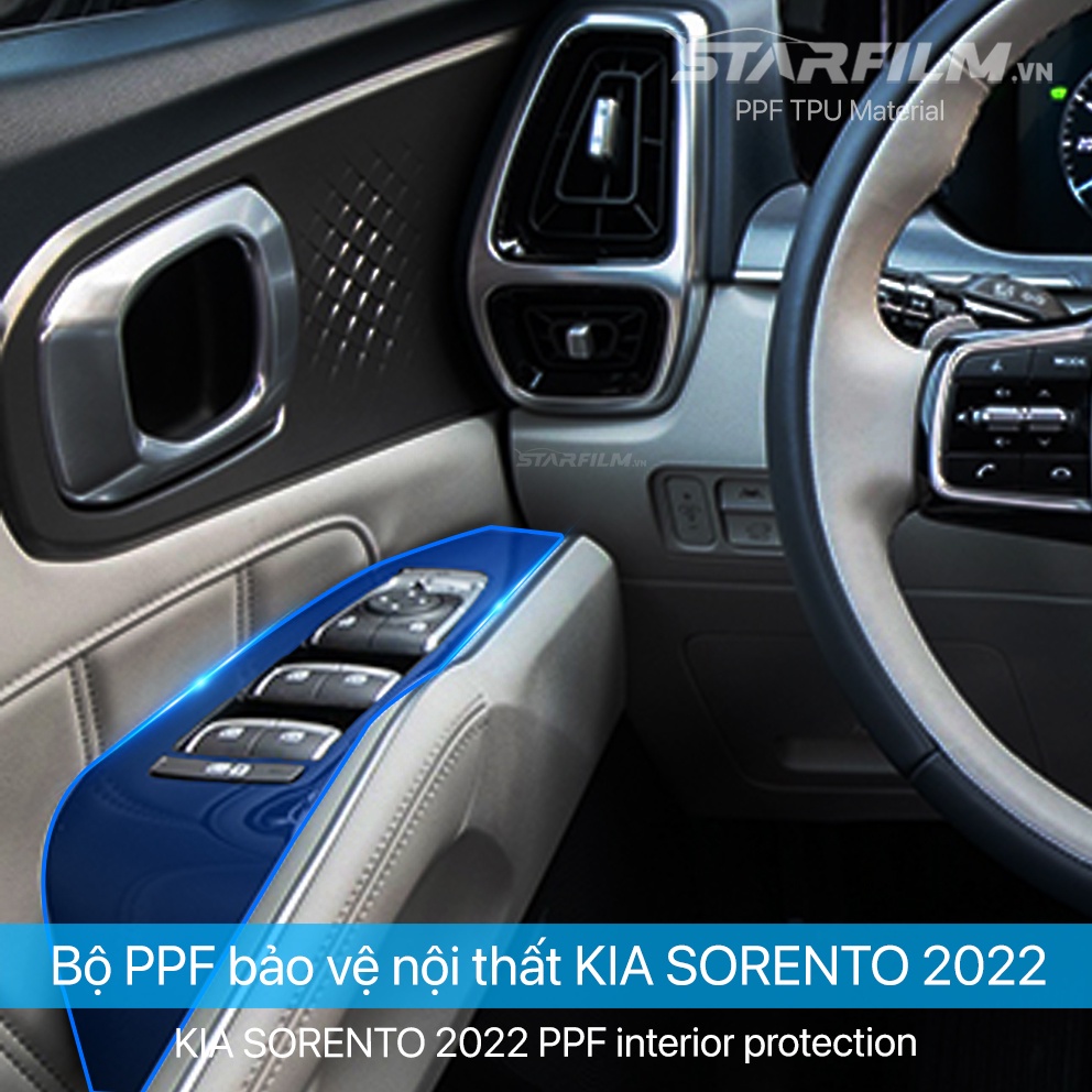 KIA Sorento 2022 PPF TPU nội thất chống xước tự hồi phục STARFILM