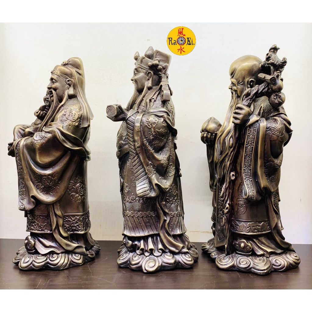 Tam Đa Phúc Lộc Thọ 35cm - Tượng Đồng Phong Thủy