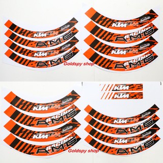 Tem Dán Vành Dán Mâm Xe Máy - Tem Decal AMG - KTM (17inch giá 1 bộ )