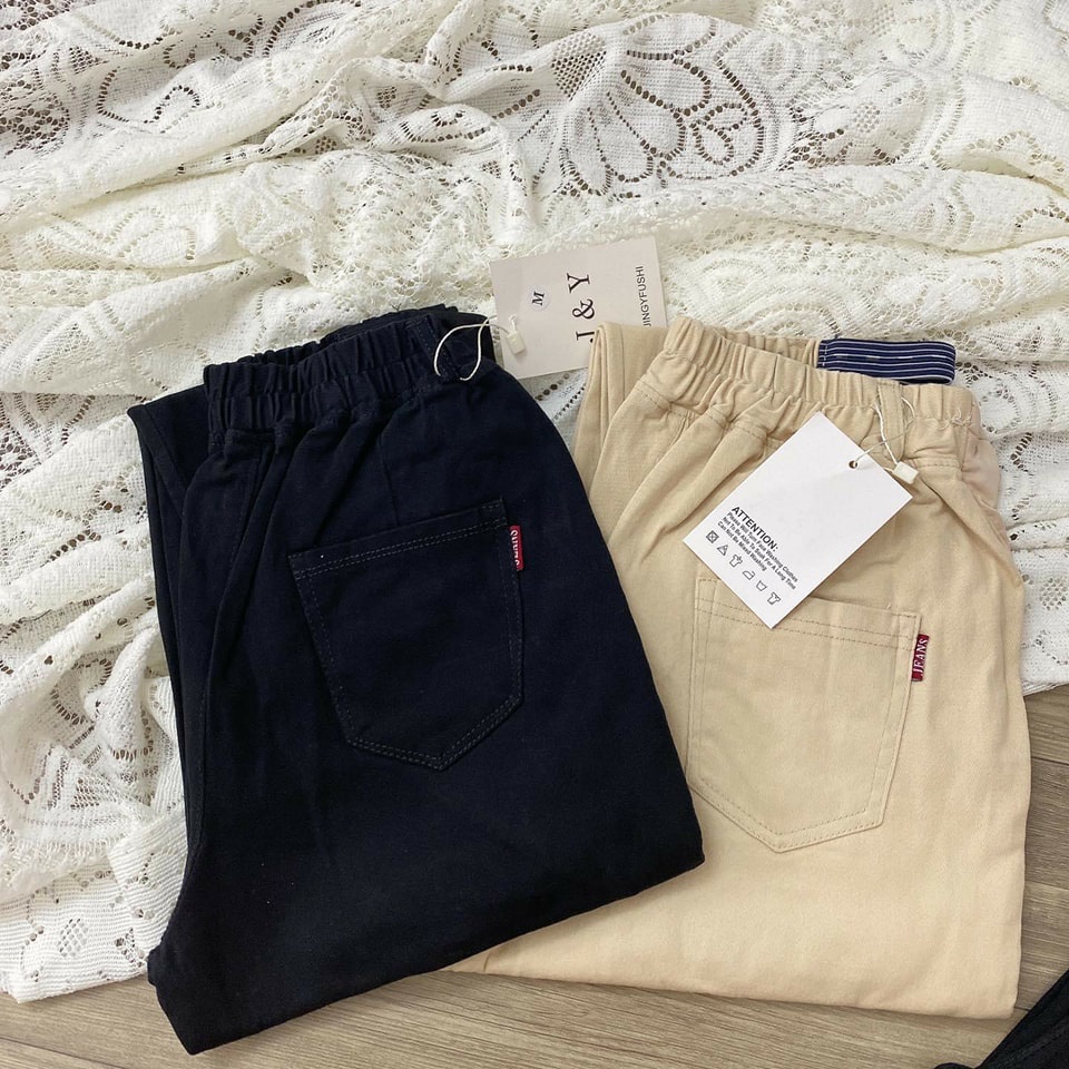 Quần Bầu Công Sở Dáng Baggy, Chất Vải Kaki - Ảnh Thật