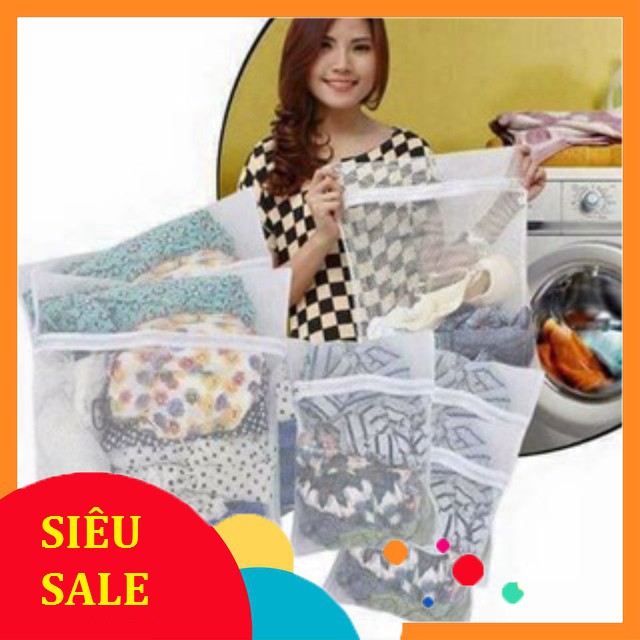 (hàng siêu hot) Túi Lưới Giặt Đồ WASH Loại Lớn Kích Thước 50 x 60 cm Giúp Giải Quyết Quần Áo Bị Cọ Xát Vào Máy Giặt Khi 