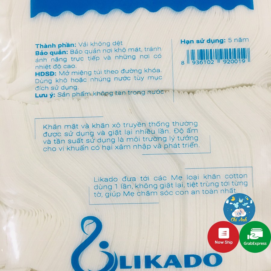 Khăn khô đa năng Likado 300g-400g diệt khuẩn bằng tia cực tím 💝 FREESHIP 💝