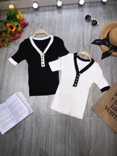 Áo len montoghi khuy ngực hàng đẹp QC