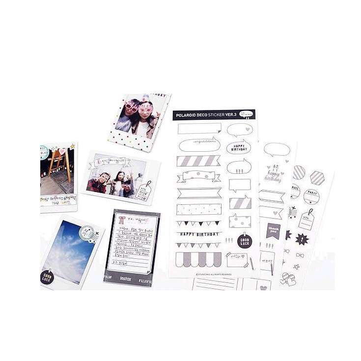 Combo 6 tờ giấy sticker, nhãn dán ghi chú lên ảnh