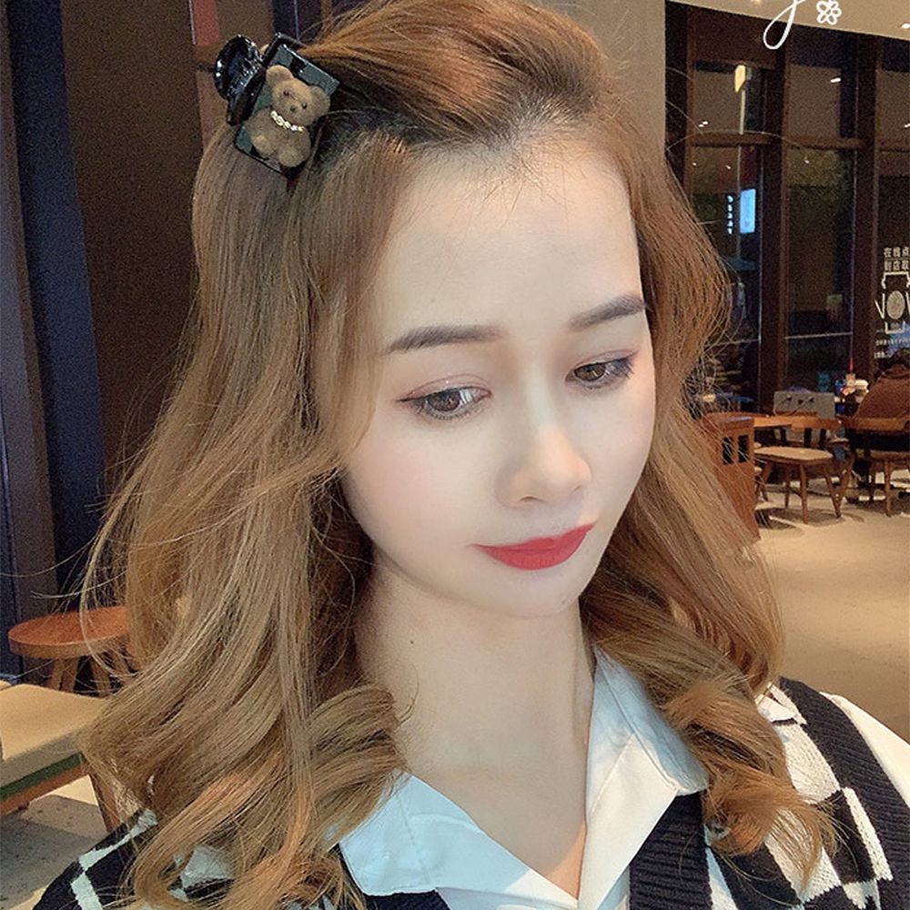 Kẹp tóc phối gấu bông phong cách Hàn Quốc đáng yêu thời trang dành cho nữ