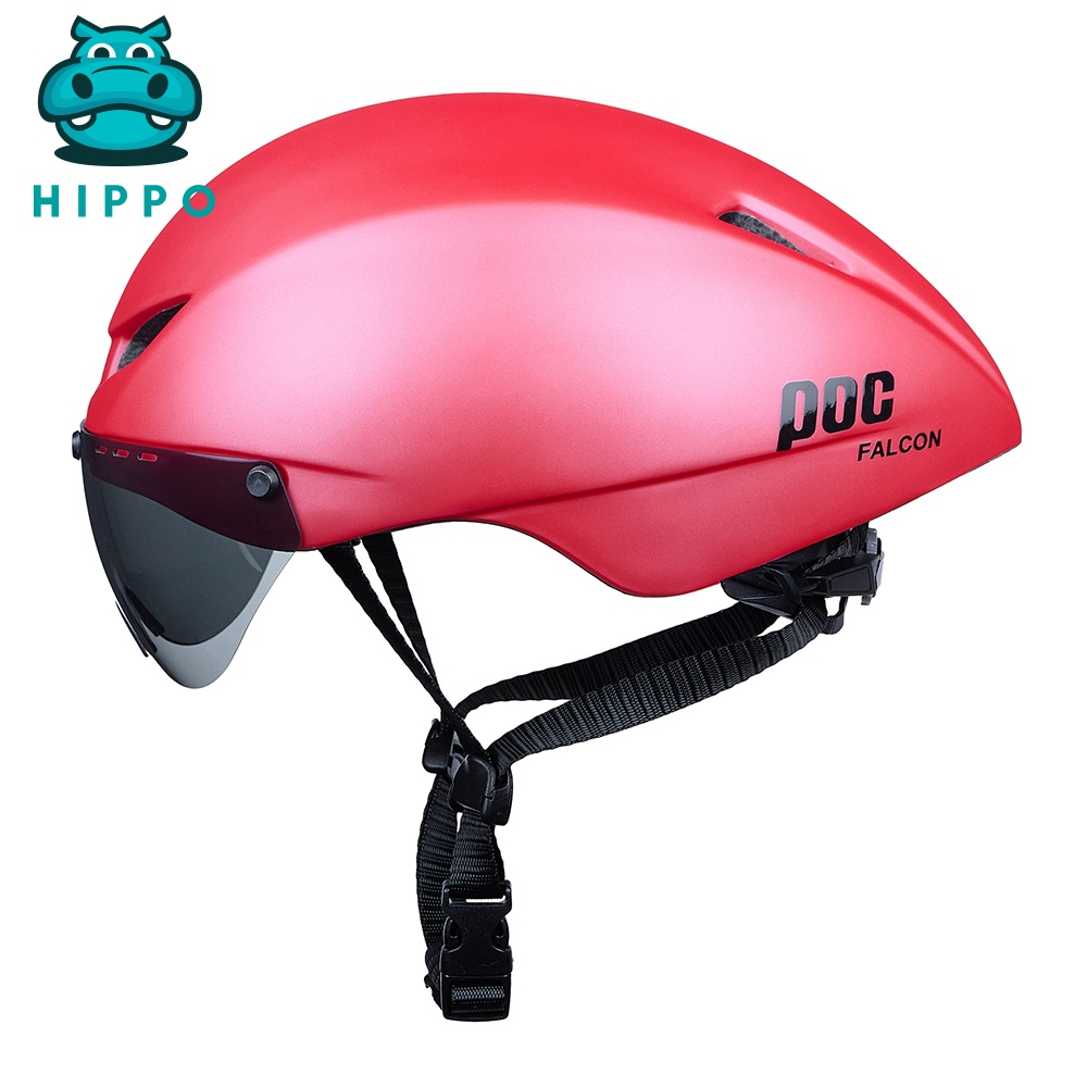 Mũ bảo hiểm xe đạp thể thao Poc Falcon siêu nhẹ chính hãng màu đỏ nhám - HIPPO HELMET