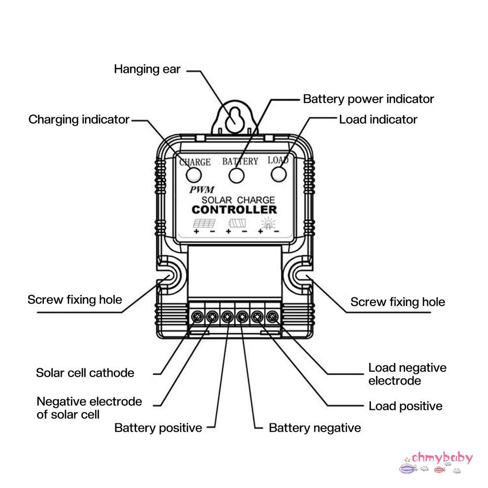 Bộ điều khiển năng lượng mặt trời 6V 12V Pin axit chì Điều khiển thời gian ánh sáng đèn năng lượng mặt trời [8/22]