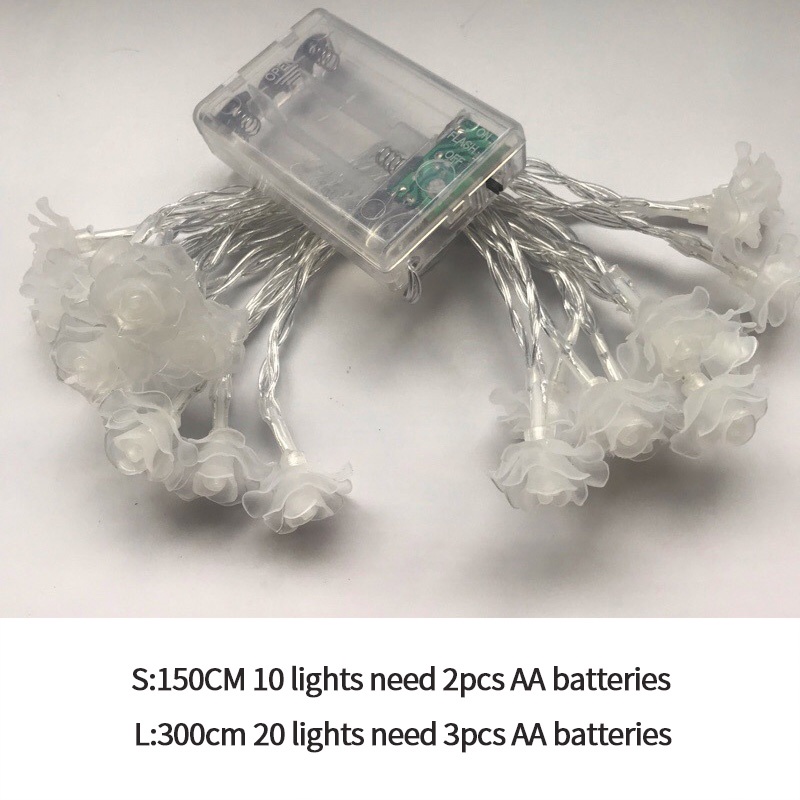 Dây đèn LED 10/20 bóng hình hoa trang trí tiệc cưới