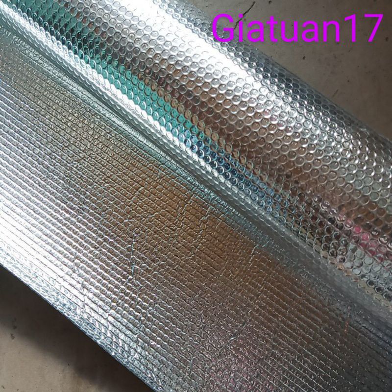 (dày, tốt)(khổ 1.55m,dày 4mm, 2 mặt bạc)Xốp cách nhiệt 2 Mặt bạc giữa là túi khí  lớp bạc dày dặn, cách nhiệt cực tốt