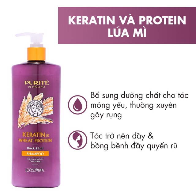 Dầu gội Purite công thức đặc biệt không chứa Sulfate 650ml