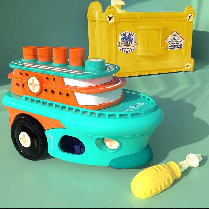 Đồ chơi lắp ráp 4 xe phương tiện rento loại to kèm tua vít siêu ngầu cho bé