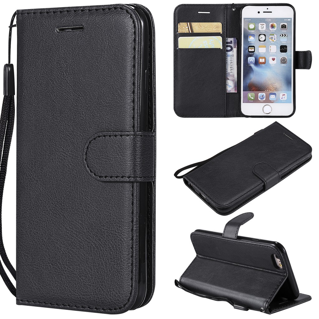 Bao nắp gập chất giả da nhiều màu cho điện thoại iPhone 5 5s 5se 5se2 6 6s 7 8 Plus X XS Max XR | BigBuy360 - bigbuy360.vn